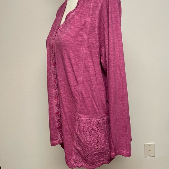 LOGO by Lori Goldstein Relaxed Pink Tunic size L - Picture 10 of 13